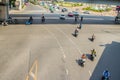 Rare open asphalt road that allowing easy travel. Bangkok, one of the city with the world's biggest rush hour traffic delays in c