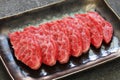 A rare part of japanese wagyu beef called Senbon Royalty Free Stock Photo