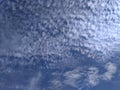 A rare and remarkable view of a unique pattern of white clouds