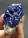 Rare royal Blue Lazurite Mineral Specimen from badakhshan AFghanistan Royalty Free Stock Photo