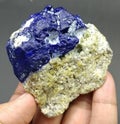 Rare royal Blue Lazurite Mineral Specimen from badakhshan AFghanistan Royalty Free Stock Photo