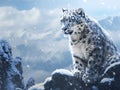 The Rare Snow Leopard Royalty Free Stock Photo