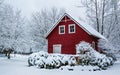 Schoolhouse in winter