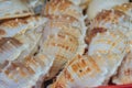 Rare-spined murex shells for sale on the beach. Murex trapa, com