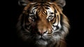 Close-up detail portrait of tiger, Beautiful face portrait of tiger. Striped fur coat Royalty Free Stock Photo