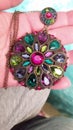 Rare & Unique Stunning Vintage Multicolored Gemstone Pendents Necklace