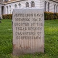 Rare United Daughters of the Confederacy Jefferson Davis Memorial Highway marker in Uvalde, Texas.