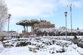 Castel Angelo in Rome with snow Royalty Free Stock Photo