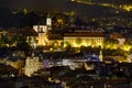 Zagreb city center at night