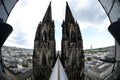 Rare view of Cologne Cathedral roof.