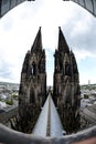 Rare view of Cologne Cathedral roof.