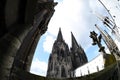 Rare view of Cologne Cathedral roof.