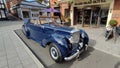 Rare Vintage 1950 Blue Bentley Mark VI Convertible owned by Historic Maids Head Hotel, Tombland, Norwich, Norfolk, England.