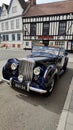 Rare Vintage 1950 Blue Bentley Mark VI Convertible owned by Historic Maids Head Hotel, Tombland, Norwich, Norfolk, England.