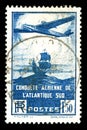 Rare vintage French aircraft stamp