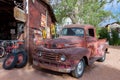 Rare, vintage and old school cars on the famous gas station on Route 66 in Hackberry, Arizona USA