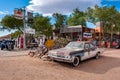 Rare, vintage and old school cars on the famous gas station on Route 66 in Hackberry, Arizona USA