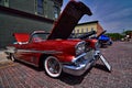 Rare Vintage 1958 Pontiac Bonneville Convertible with Fuel Injection at the Mount Carrol Mayfest Car show in Illinois May 29 2022 Royalty Free Stock Photo