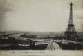 Rare vintage postcard with view on Eiffel Tower in Paris, France