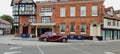 Rare Vintage Red Bentley R-Type circa 1953 at Maids Head Hotel, Tombland, Norwich, Norfolk, England.