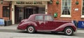 Rare Vintage Red Bentley R-Type circa 1953 at Maids Head Hotel, Tombland, Norwich, Norfolk, England.