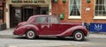 Rare Vintage Red Bentley R-Type circa 1953 at Maids Head Hotel, Tombland, Norwich, Norfolk, England.