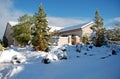 Rare winter snow storm in the desert environment near Las Vegas, Nevada Royalty Free Stock Photo