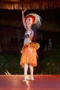 Female Polynesian dancer at cultural show, Rarotonga