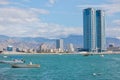 Ras Al Khaimah City in the United Arab Emirates in the late afternoon at the Corniche