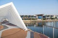 Ras al Khaimah, United Arab Emirates - January 24, 2021: New public walking area in Mannar mall by the Ras Al Khaimah corniche