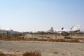 RAS AL KHAIMAH, UNITED ARAB EMIRATES - NOV 09th, 2017: Abandoned Airplane in the desert at Ras Al Khaima airport, shot