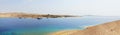 blue sea pool in the desert. Ras Mohammed National Park. Egypt. panoramic view Royalty Free Stock Photo