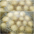 Rasagolla, a Bengali delicacy- in the making Royalty Free Stock Photo