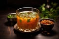 rasam soup in a glass bowl Royalty Free Stock Photo