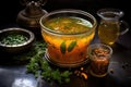 rasam soup in a glass bowl Royalty Free Stock Photo