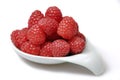 Rasberries in a dish