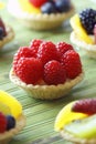 Rasberry fruit tart Royalty Free Stock Photo