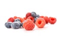 Rasberry on white background. Royalty Free Stock Photo