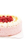 Rasbperry cake on white Royalty Free Stock Photo