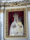 Holy Mary picture in old church, Lithuania