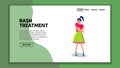 Rash Treatment Young Woman Body Medicine Vector