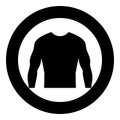 Rashguard Long sleeves top icon in circle round black color vector illustration solid outline style image