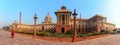 Rashtrapati Bhavan, president residence in India, Delhi, morning panorama