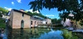 Rasiglia, the village of the water streams, Umbria region, Italy. Nature, tourism and splendour
