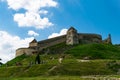 Rasnov, Brasov, Romania - June 15, 2019: Tourists visiting Rasnov Fortress on a beautifull day