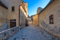 Rasnov citadel medieval paved street