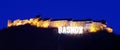 Rasnov citadel romania, night view Royalty Free Stock Photo