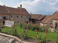 Tourist visiting the Rasnov fortress 