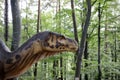 Details with a dinosaur model at an outdoors dino park in Romania