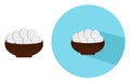 Rasogulla dish ,illustration, vector